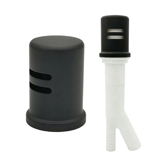 TOP-MAX Dual-Slotted Design Dishwasher Air Gap Kit for 5/8" and 7/8" Connection Sizes, Easy to Install (Black)