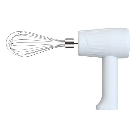 TOP-MAX Household Electric Wireless Manual Egg Beater Rechargeable Mini Handheld Egg Beater White