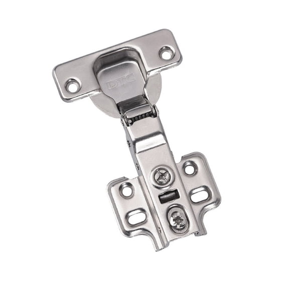 TOP-MAX Kitchen Cabinet Hardware Hinge Electroplated Metal Kitchen Cabinets Hardware Damper Silver (C85 Half Overlay)