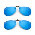thumbnail image 1 of TOP-MAX Outdoor UV Resistant Polarized Glasses Clip for Men and Women, Compatible with Myopia Sunglasses (2pcs, Blue), 1 of 4