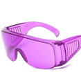 thumbnail image 1 of TOP-MAX Over Safety Spectacles, Safety Glasses, One Size, Wrap Around Frame, Clear Polycarbonate UV (Purple), 1 of 8