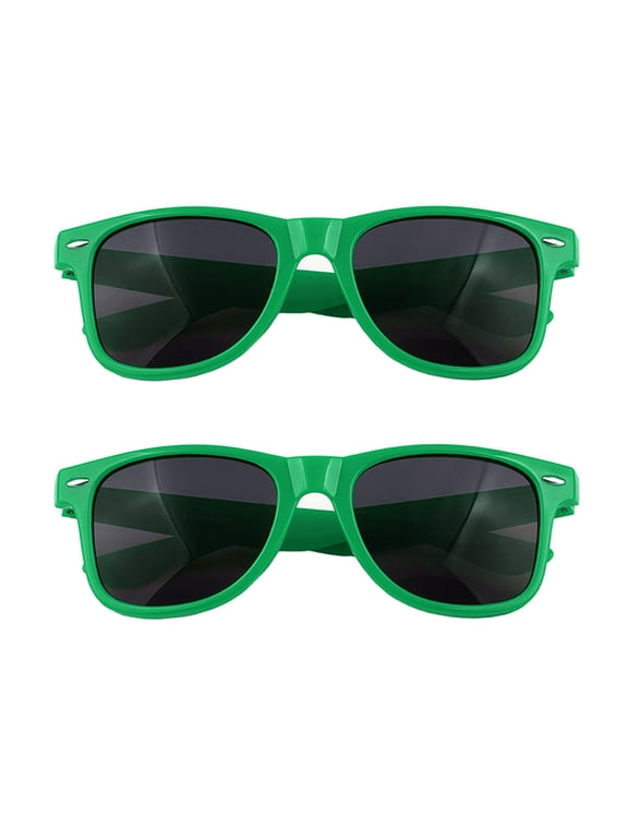 PC Classical Sunglasses, Block Solar Radiation, Retro Fashion Accessories for Women (2pcs, Green)