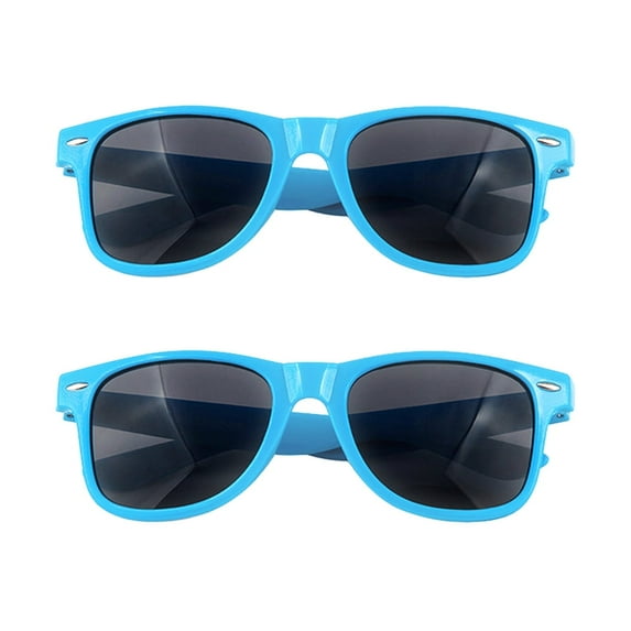 TOP-MAX PC Classical Sunglasses, Block Solar Radiation, Retro Fashion Accessories for Women (2pcs, Sky Blue)