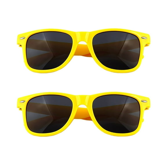 TOP-MAX PC Classical Sunglasses, Block Solar Radiation, Retro Fashion Accessories for Women (2pcs, Yellow)