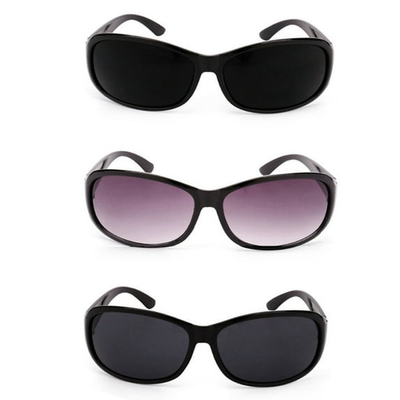 TOP-MAX Plastic Frame Sunglasses for Men and Women, Retro Outdoor Goggles, UV400 Protection, One Size (3pcs, Mix Lens)