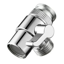 TOP-MAX Plastic Shower Arm Diverter Valve Adapter Connector Faucet Nozzle (Rubber Washers Included)