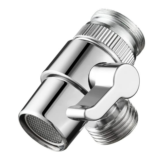 TOP-MAX Plastic Shower Arm Diverter Valve Adapter Connector Faucet Nozzle (Rubber Washers Included)