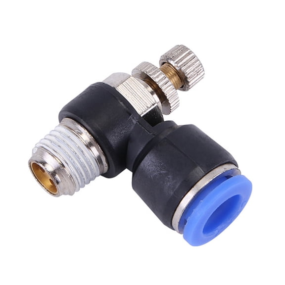 TOP-MAX Pneumatic Tube Connector Metal & Plastic Connector Quick Connect for Machines / Cylinders (SL6-02)