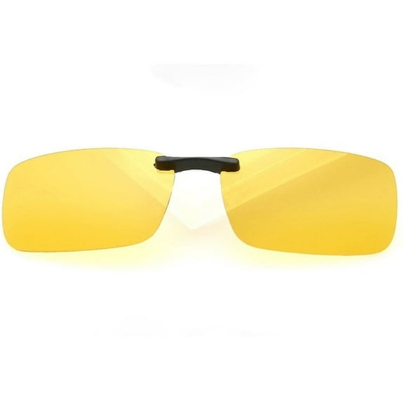 TOP-MAX Polarized Clip on Glasses, Polarized Lenses Sunglasses Clip, Anti-UVA anti-UVB, for Men and Women (1pcs, Night Vision Yellow)