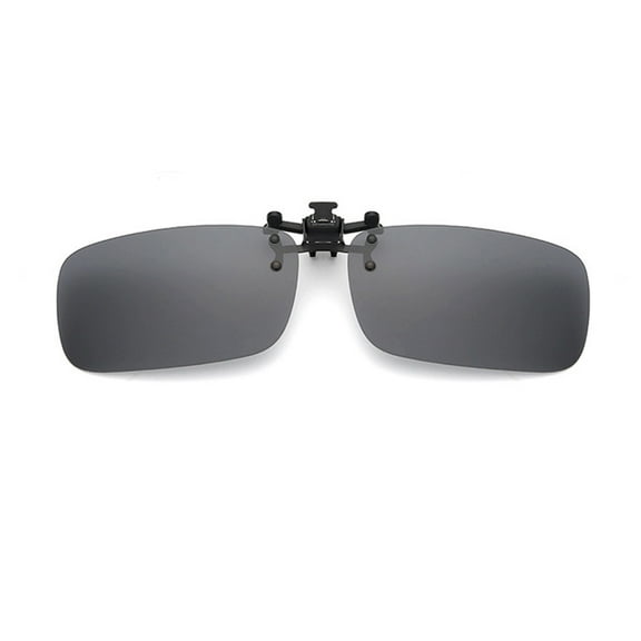 TOP-MAX Polarized Clip on Sunglasses, Polarized Lenses Clip On Driving Glasses UV 400 Protection, Unisex (1pcs, Black-Large)