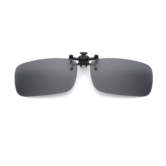 TOP-MAX Polarized Clip on Sunglasses, Polarized Lenses Clip On Driving Glasses UV 400 Protection, Unisex (1pcs, Black-Small)