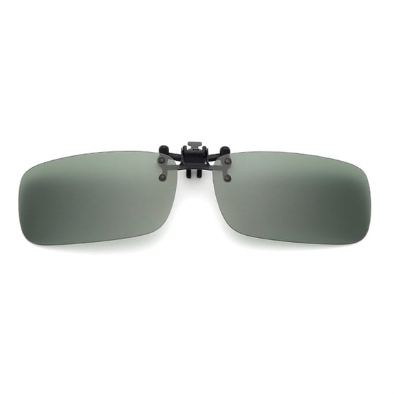 TOP-MAX Polarized Clip on Sunglasses, Polarized Lenses Clip On Driving Glasses UV 400 Protection, Unisex (1pcs, Dark Green-Large)