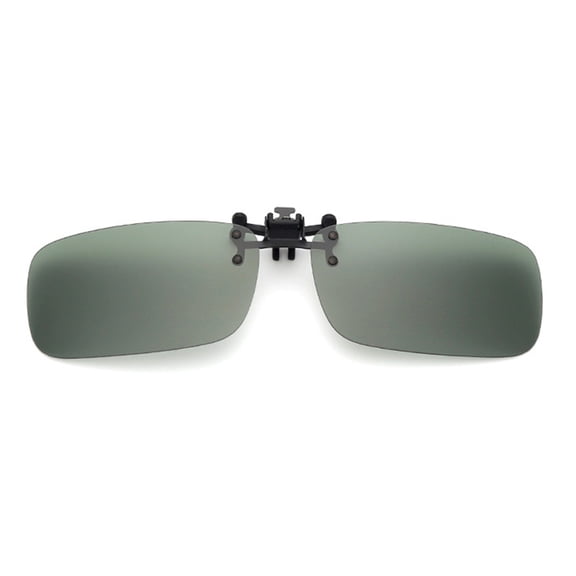 TOP-MAX Polarized Clip on Sunglasses, Polarized Lenses Clip On Driving Glasses UV 400 Protection, Unisex (1pcs, Dark Green-Large)