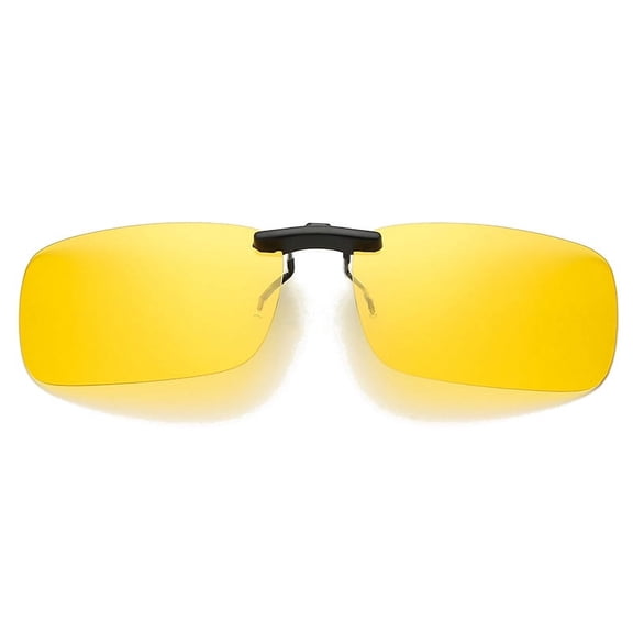 TOP-MAX Polarized Clip on Sunglasses, UV400 Lens Protection Eyes, for Men and Women Travel or Beach Vacation (1pcs, Yellow-Large)