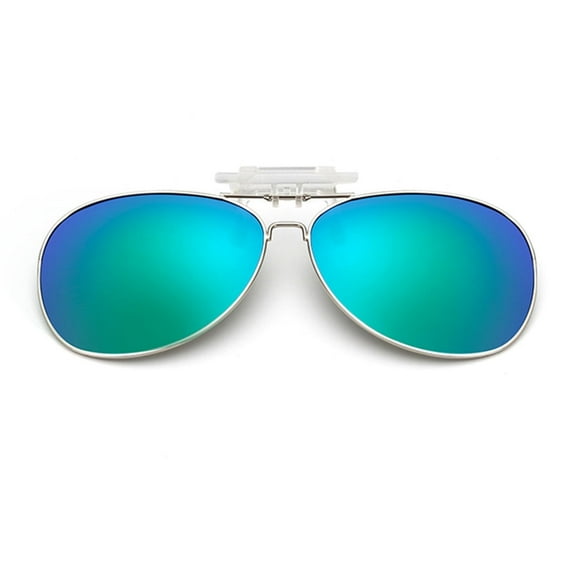 TOP-MAX Polarized Lens Sunglasses Clip, Polarized Vision Sunglasses Clip, for Men and Women Fashion (1pcs, Blue Green)