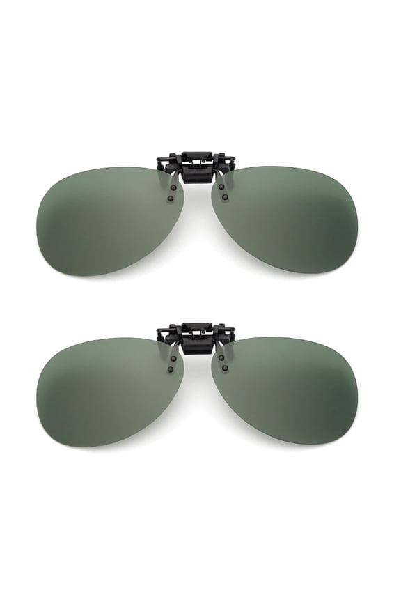 Polarized Lens Sunglasses, UV Protection Sun Glasses, One Size for Men Women (2pcs, Dark Green)
