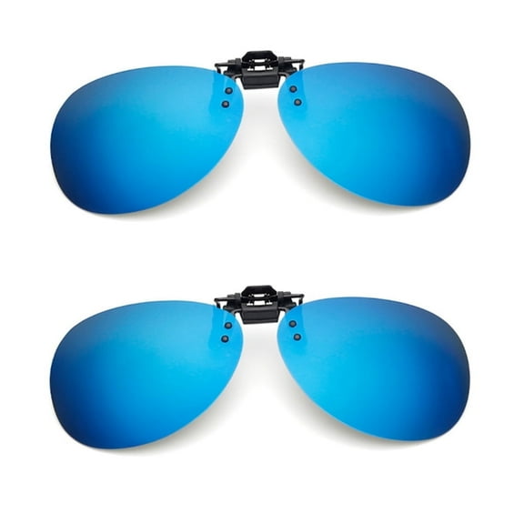 TOP-MAX Polarized Lens Sunglasses, UV Protection Sun Glasses, One Size for Men Women (2pcs, Ice Blue)