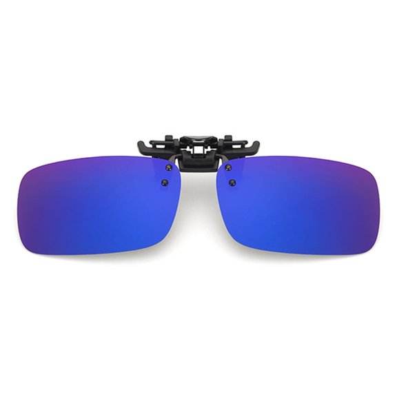 TOP-MAX Polarized Lenses Sunglasses Clip, Polycarbonate Lens Glasses Clip for Frame Glasses, UV400 Protection, Fashion (1pcs, Blue-Small)
