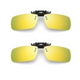 thumbnail image 1 of TOP-MAX Polarized Lenses Sunglasses Clip, Polycarbonate Lens Glasses Clip for Frame Glasses, UV400 Protection, Fashion (2pcs, Yellow Green-Small), 1 of 7