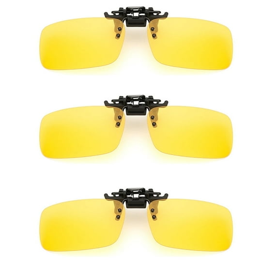 TOP-MAX Polarized Lenses Sunglasses Clip, Polycarbonate Lens Glasses Clip for Frame Glasses, UV400 Protection, Fashion (3pcs, Mix)