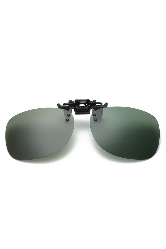 Polarized Night Vision Sunglasses Clip, Polarized Lens Anti-Glare, Compatible with Most Glasses Frames, Fashionable (1pcs, Dark Green)