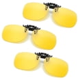 thumbnail image 1 of TOP-MAX Polarized Night Vision Sunglasses Clip, Polarized Lens Anti-Glare, Compatible with Most Glasses Frames, Fashionable (3pcs, Yellow), 1 of 7