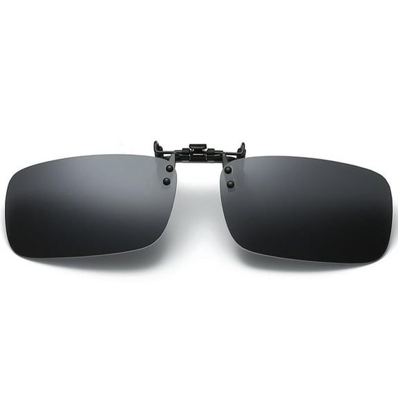 TOP-MAX Polarized Night Vision Sunglasses Polarized Lens Sunglasses Clip for Driving Fishing UV400 (1pcs, Black Gray)