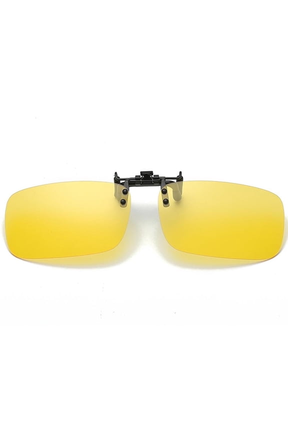 Polarized Night Vision Sunglasses Polarized Lens Sunglasses Clip for Driving Fishing UV400 (1pcs, Night Vision Yellow)