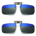 thumbnail image 1 of TOP-MAX Polarized Sunglasses Clip, UV Anti-Glare Resistant Night Vision Driving Glasses Clip, Polarized Lens (2pcs, Blue Gray), 1 of 3