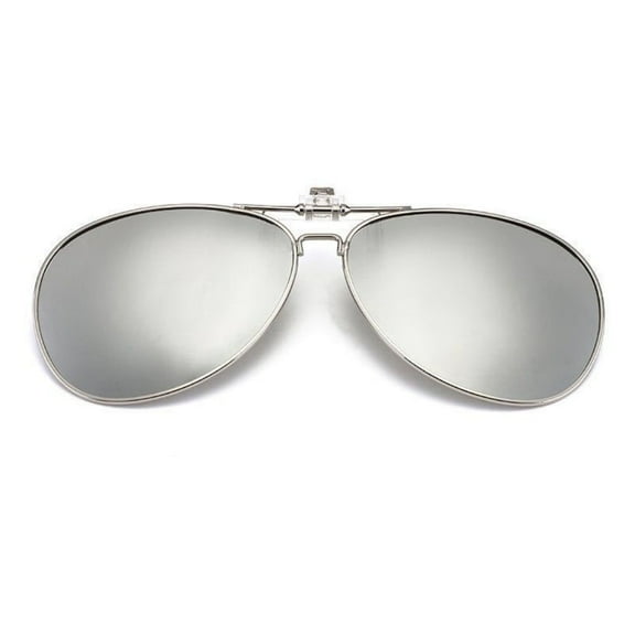 TOP-MAX Polarized Sunglasses Clip with Frame, Polarized Lenses, UV400 Protection, for Men and Women (1pcs, Silver)