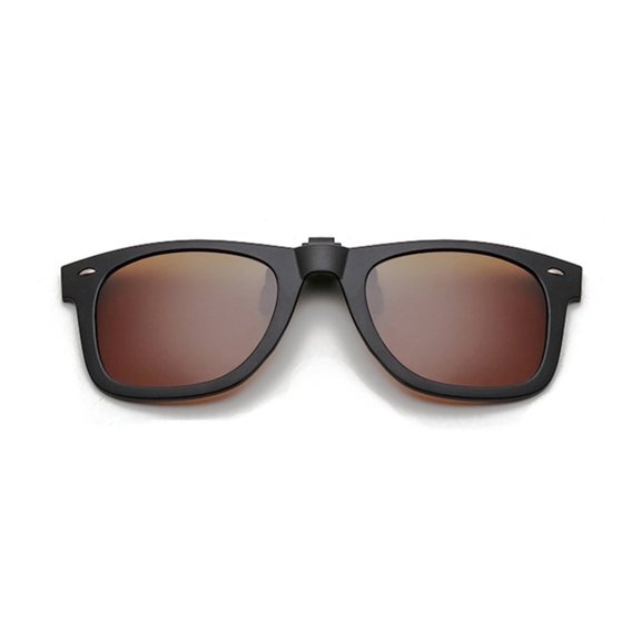 TOP-MAX Polarized Sunglasses, UV400 Sport Sunglasses, Polarized Lens and Silicone Mirror Clip (1pcs, Brown)