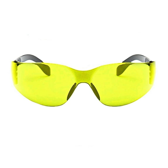 TOP-MAX Safety Glasses PC Glasses HD Lenses Eye Protection for Women Man Laboratory Drilling Indoor and Outdoor (1PCS, Yellow)