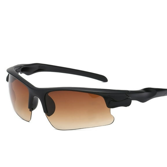 TOP-MAX Safety Night Vision Glasses, Outdoor Driving Glasses Sports Goggles, Eyewear for Men and Women (Gradient Brown)