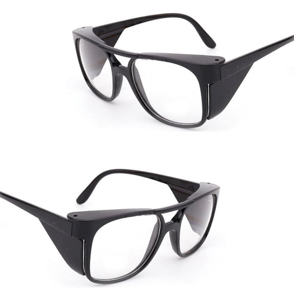 TOP-MAX Safety Sunglasses, Welding Glasses, Polycarbonate Lens and PC Frame, Protection Eyes (2pcs, Transparent)