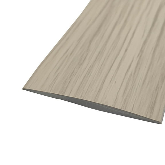TOP-MAX Self-Adhesive PVC Floor Gaps Flat Transition Strip 1 Roll Flexible Laminate Floor Trim for Door Doorway Grey Woodgrain