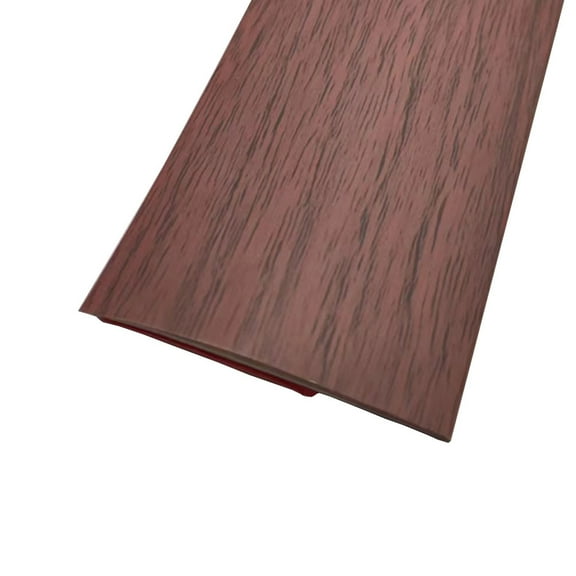 TOP-MAX Self-Adhesive PVC Floor Gaps Flat Transition Strip 1 Roll Flexible Laminate Floor Trim for Door Doorway Red Oak