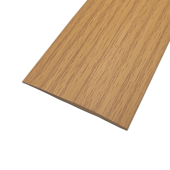 TOP-MAX Self-Adhesive PVC Floor Gaps Flat Transition Strip 1 Roll Flexible Laminate Floor Trim for Door Doorway Yellow Oak