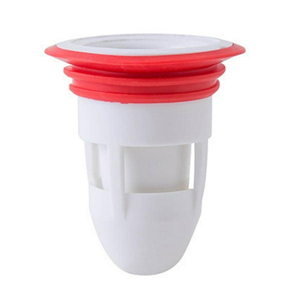 TOP-MAX Silica Gel Washing Machine Drain Pipe Seal Double Layer Design Sewer Odor-Proof Sealing Stopper (White)