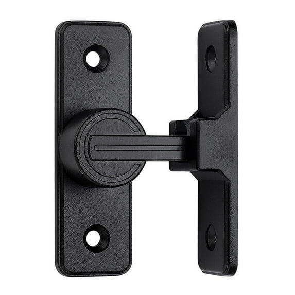 TOP-MAX Sliding Barn Door Lock with Screws, Safety Door Bolt Latch Lock, 90° Gate Latches Flip Latch Black