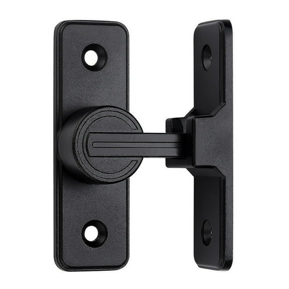 TOP-MAX Sliding Barn Door Lock with Screws, Safety Door Bolt Latch Lock, 90° Gate Latches Flip Latch Black