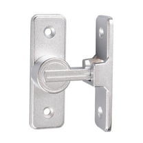 TOP-MAX Sliding Barn Door Lock with Screws, Safety Door Bolt Latch Lock, 90° Gate Latches Flip Latch Silver
