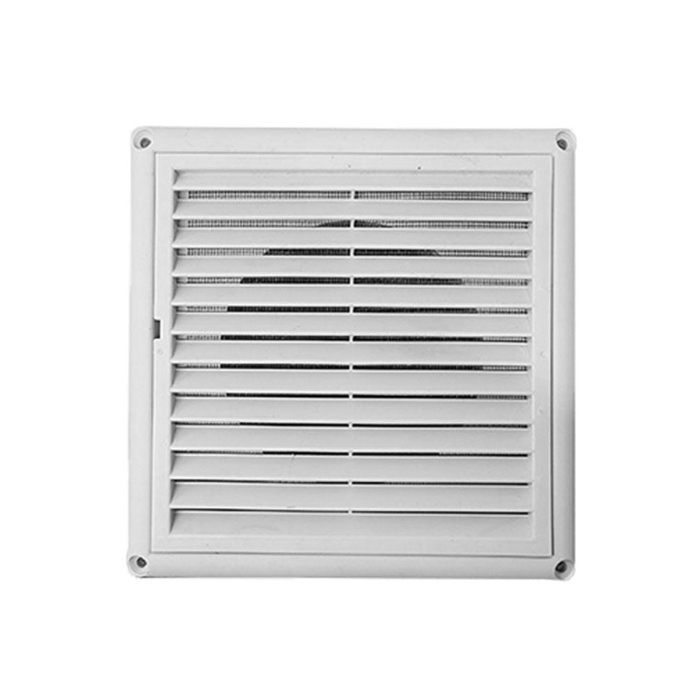 TOP-MAX Wall Exhaust Vent Fan Covers Louvered Exhaust Hood Grille White (200mm/8inch)