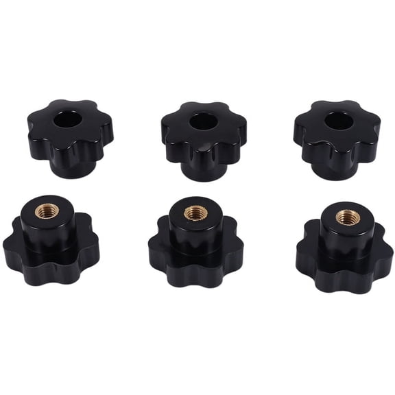 TOP! Machinery Latche Knurled Clamping Nuts Knob Grip M8 Female Thread 6pcs