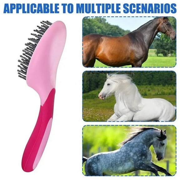 TOP! Mane Pulling Comb for Horses Professional and Tail Brush with Humanized Handle Horse Grooming Brushes