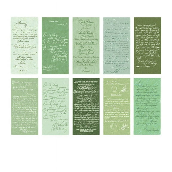 Material Book, Retro Notebook Decoration Collage Material, Diary, DIY Production, Handicrafts Green