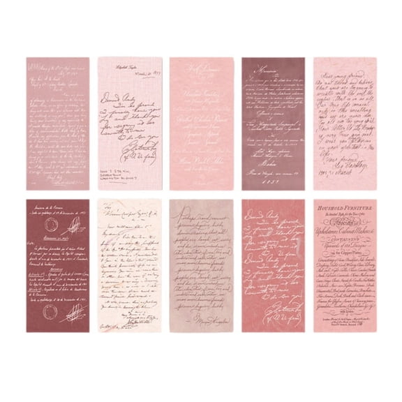 TOP! Material Book, Retro Notebook Decoration Collage Material, Diary, DIY Production, Handicrafts Pink