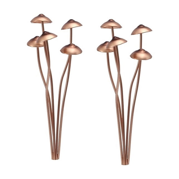 TOP! Metal Mushroom Garden Statue Stake,Flower Pot Decoration,Outdoor Ground Decoration for