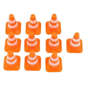 TOP! Mini Traffic Cones 10Pcs Miniature Road Construction Kids Signs Toys