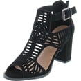 thumbnail image 1 of TOP Moda LEVIN-1 Ankle Strap Open Toe Chunky Heel Platform Gladiator Sandal, 1 of 7