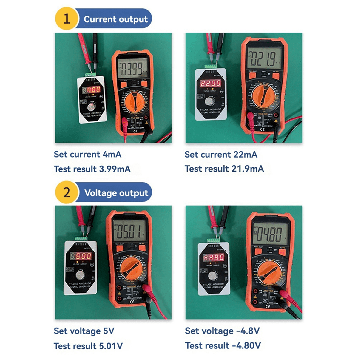 TOP! Multifunction Signal Generator 4-20mA Current Voltage Temperature ...